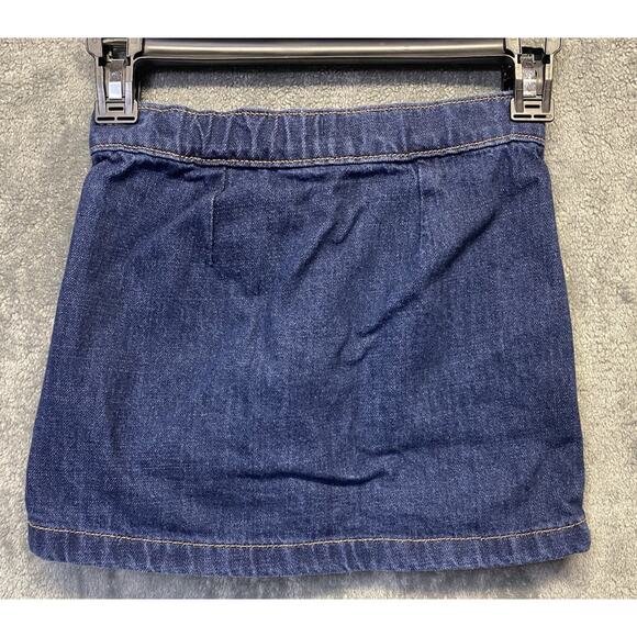 Old Navy Girls Jean Skirt Snap Front Adjustable Waist Size S 6/7 Denim Skirt - Picture 6 of 11